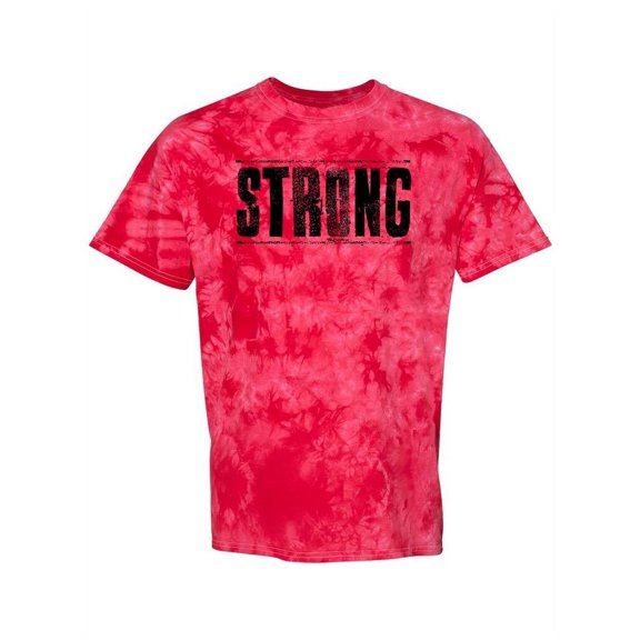Strong, Text Tie-Dye Crystal Men -Smartprints Designs, Male Small