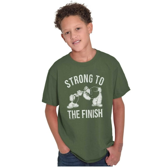 Strong To The Finish Popeye Bluto Boys Kids T Shirt Tees Tops Teen Brisco Brands XS