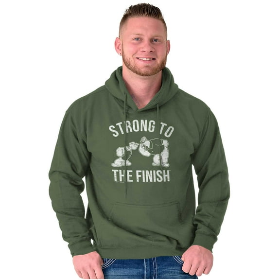 Strong To The Finish Popeye Bluto Hoodie Hooded Sweatshirt Men Brisco Brands S