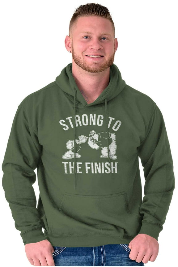 Strong To The Finish Popeye Bluto Hoodie Hooded Sweatshirt Men Brisco Brands S