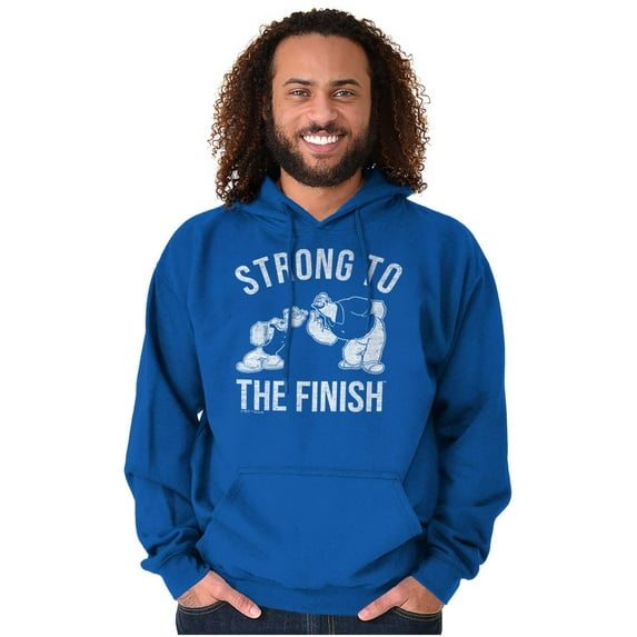 Strong To The Finish Popeye Bluto Men Big & Tall Graphic Hoodie Brisco Brands 4X