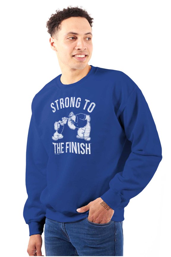 Strong To The Finish Popeye Bluto Men's Crewneck Sweatshirt Brisco Brands X