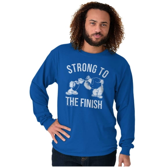 Strong To The Finish Popeye Bluto Men's Long Sleeve Tee T Shirt Brisco Brands S