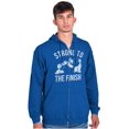thumbnail image 1 of Strong To The Finish Popeye Bluto Zip Hoodie Sweatshirt Men Brisco Brands X, 1 of 6