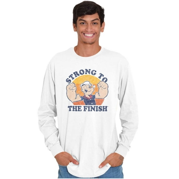 Strong To The Finish Popeye Sailor Long Sleeve TShirt Men Women Brisco Brands S