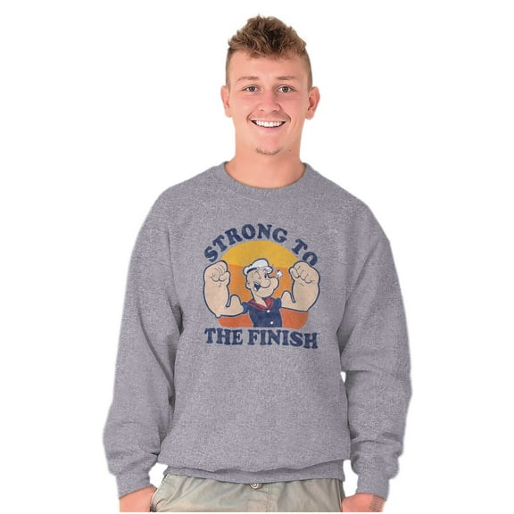 Strong To The Finish Popeye Sailor Sweatshirt for Men or Women Brisco Brands S