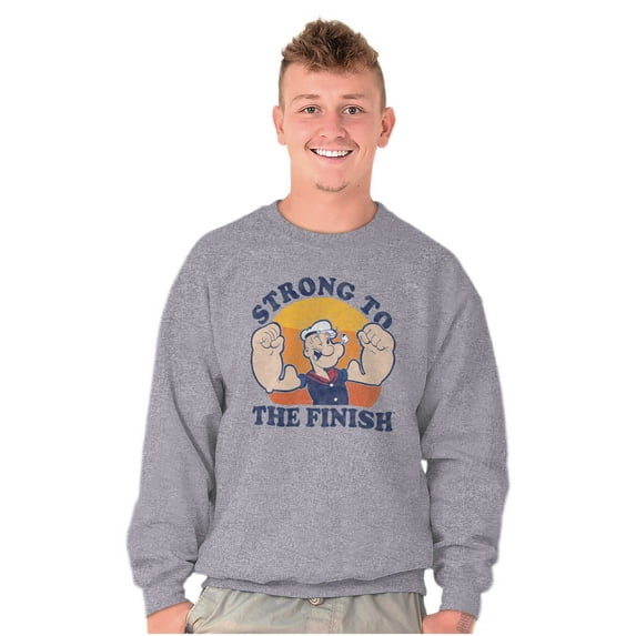 Strong To The Finish Popeye Sailor Sweatshirt for Men or Women Brisco Brands S