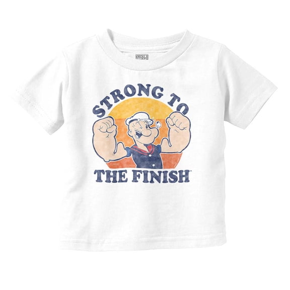 Strong To The Finish Popeye Sailor Toddler Boy Girl T Shirt Infant Toddler Brisco Brands 2T