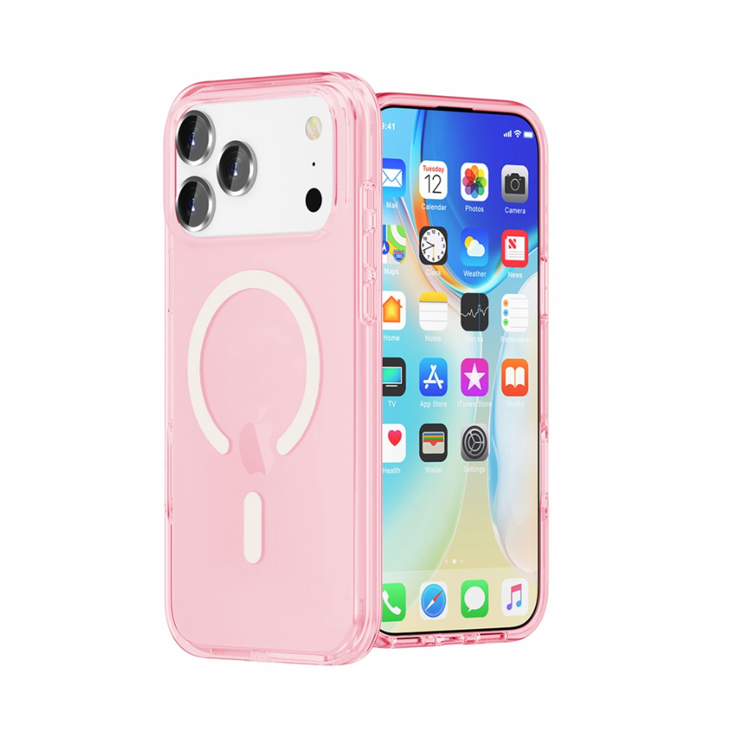 Strong Transparent Color Case with Magsafe for iPhone 17 Pro - Pink