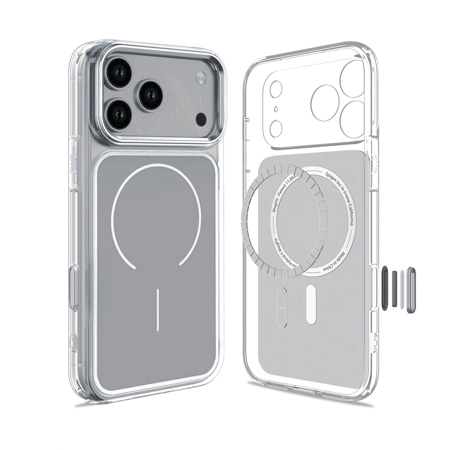 Strong Transparent Magnetic Cases with IC Chip - CLEAR for iPhone 17 Pro Max - Transparent