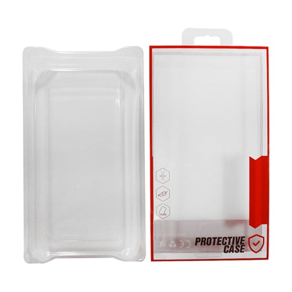 Strong Transparent Protective Packaging Box (Small Size/Pack of 50pcs) - Red