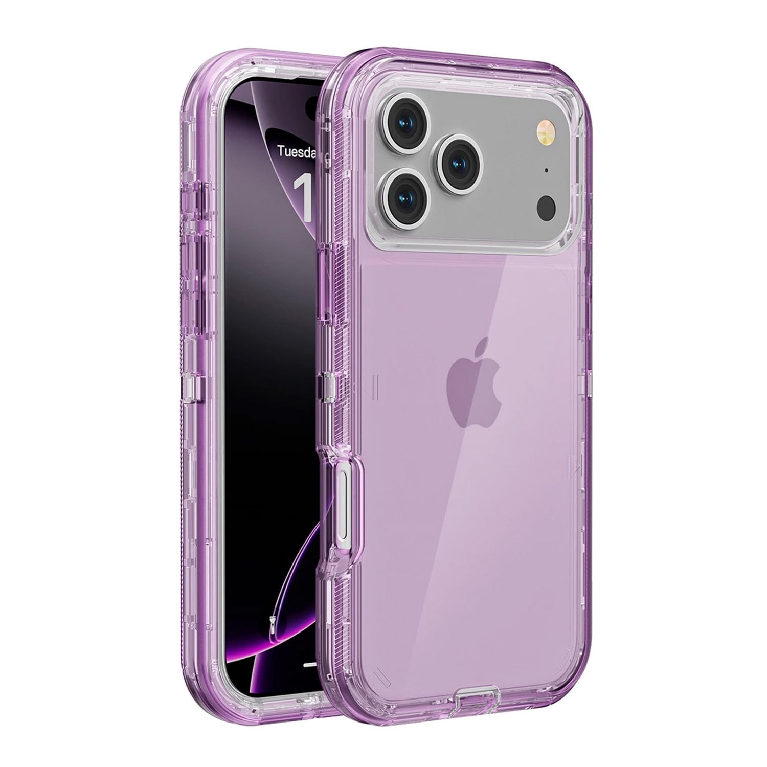Strong Transparent Shockproof Case for iPhone 17 Pro Max - Pink