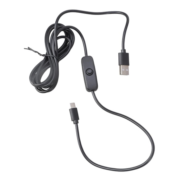 Strong USB C Charging Cable with Manual Switches 5V 3A General Type C Power Supply Suitable for Raspberry 4 Model B