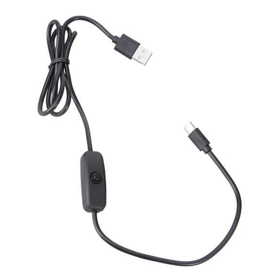 Strong USB C Charging Cable with Manual Switches 5V 3A General Type C Power Supply Suitable for Raspberry 4 Model B