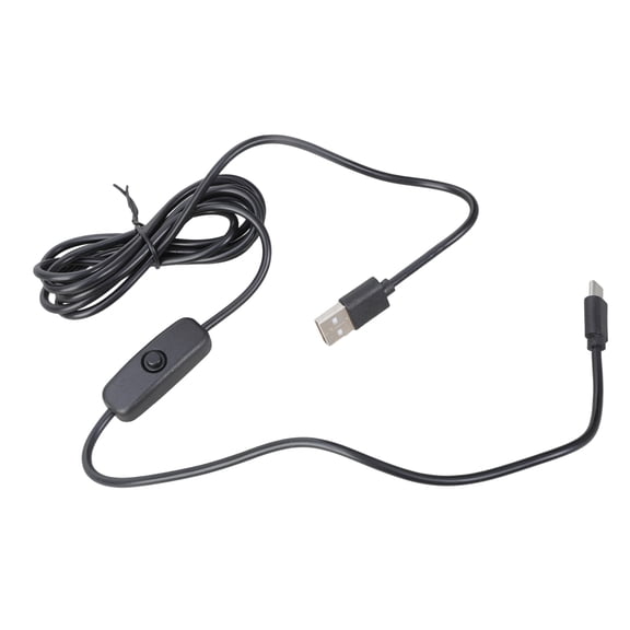 Strong USB C Charging Cable with Manual Switches 5V 3A General Type C Power Supply Suitable for Raspberry 4 Model B