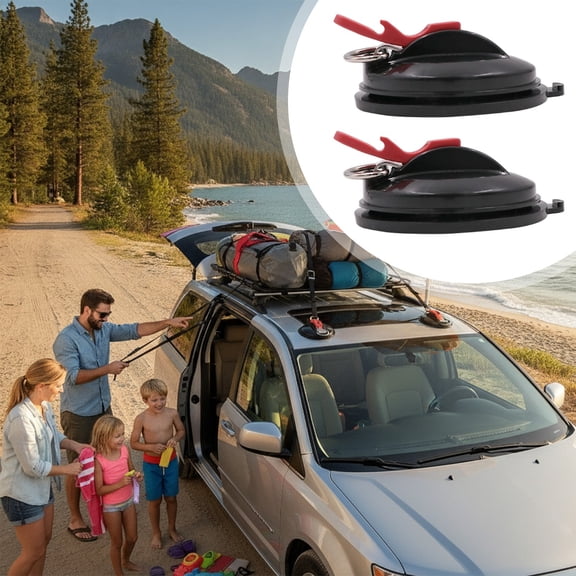 Strong Vacuum Suction Cup Hooks for Car and Wall, Outdoor Camping Tent Canopy Hangers, Set of 2