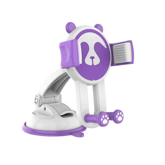 Strong Vacuum Suctions Car Phone Dock with Attractive Panda Design & Full Rotations Quick Fixing for Best Positioning