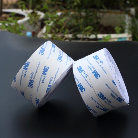 Strong White Sticky Back Tape - 10FT Continuous Roll, Self-Adhesive for Home, Auto & Party Displays