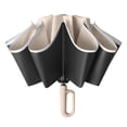 thumbnail image 1 of Strong Wind Resistant Inverted Folding Umbrella 42 Inch with Handle Reflective Strip Portable Travel Golf Umbrella Sun Rain Protection UV for Men Women Outdoor Commute, 1 of 4
