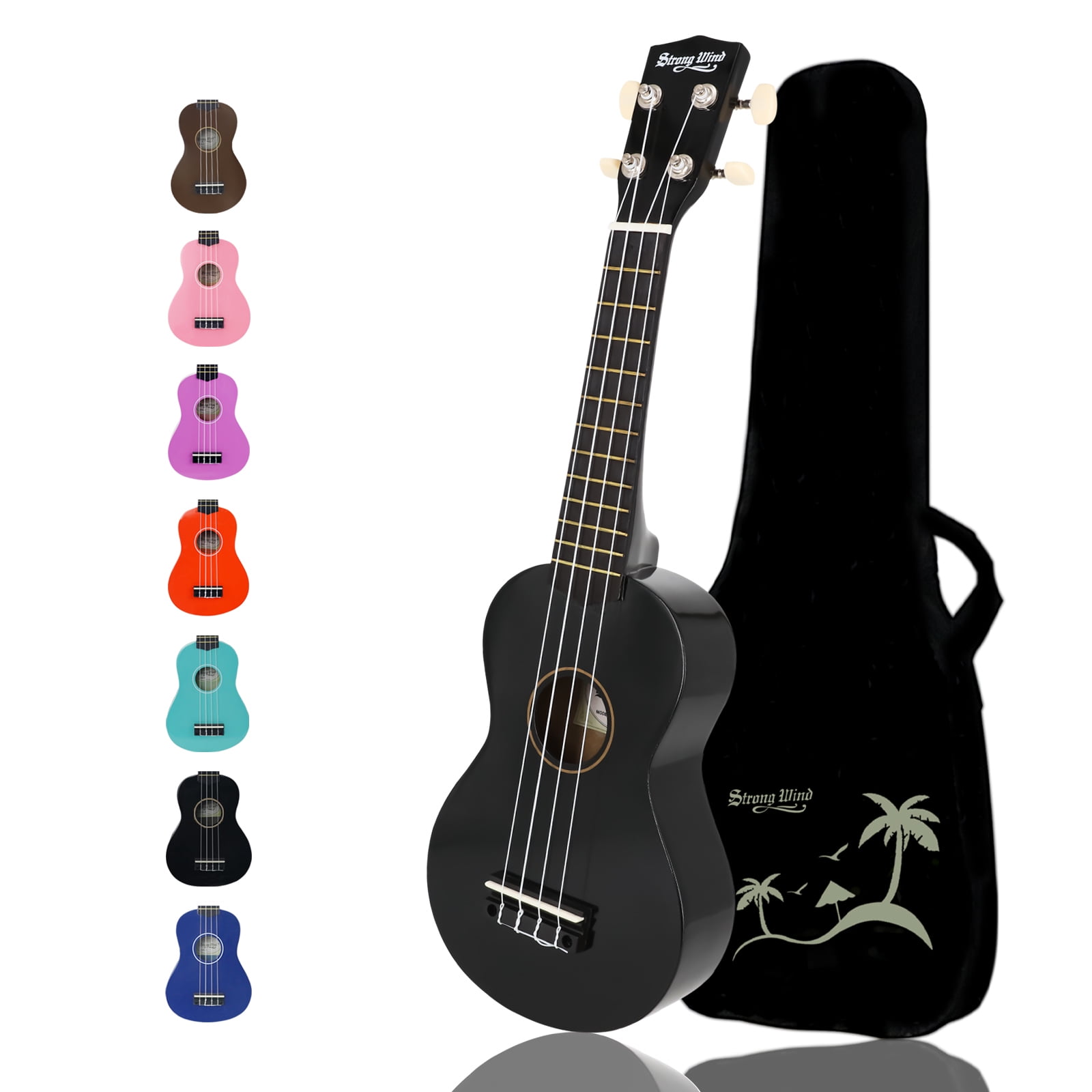 Soprano Ukulele for Beginners 21 Inch Hawaiian Wood Ukelele Kit for Kids  Adult