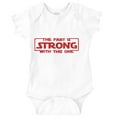 thumbnail image 1 of Strong With This One Retro Space Romper Boys or Girls Infant Baby Brisco Brands NB, 1 of 7