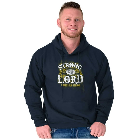 Strong With the Lord Christian Faith Unisex Plus Fleece Graphic Hoodie Brisco Brands 2X