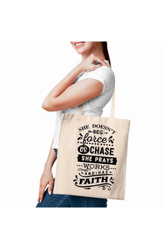 Strong Woman She Doesnt Beg Force And Chase Tote Bag