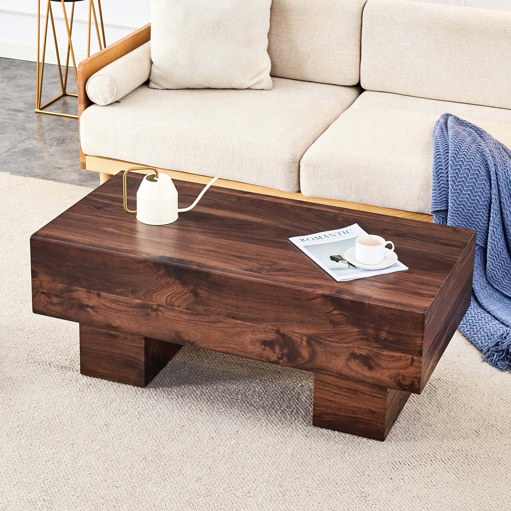 Strong and Steady - MDF Coffee Table with Sturdy Support Legs for ...