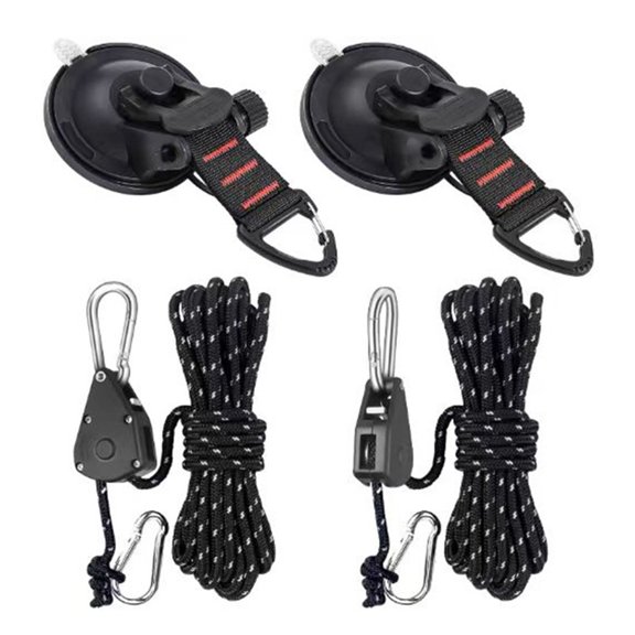Strong and Sturdy Suction Cup Hooks for Car Camping and Awning Pack of 4