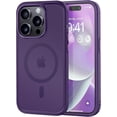 thumbnail image 1 of Strong  for iPhone 14 Pro Case, [Compatible with Magsafe][13FT  Drop Protection] Slim Translucent Matte Shockproof Case for iPhone 14 Pro Phone Case 6.1'', Deep Purple, 1 of 14