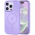 thumbnail image 1 of Strong  for iPhone 14 Pro Case, [Compatible with Magsafe][13FT  Drop Protection] Slim Translucent Matte Shockproof Case for iPhone 14 Pro Phone Case 6.1'', Light Purple, 1 of 14