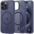 thumbnail image 1 of Strong  for iPhone 15 Pro Max Case, [Compatible with Magsafe] [13FT  Grade Drop Protection] Slim Shockproof Translucent Matte Case for iPhone 15 Pro Max 6.7 inch - Deep Blue, 1 of 16