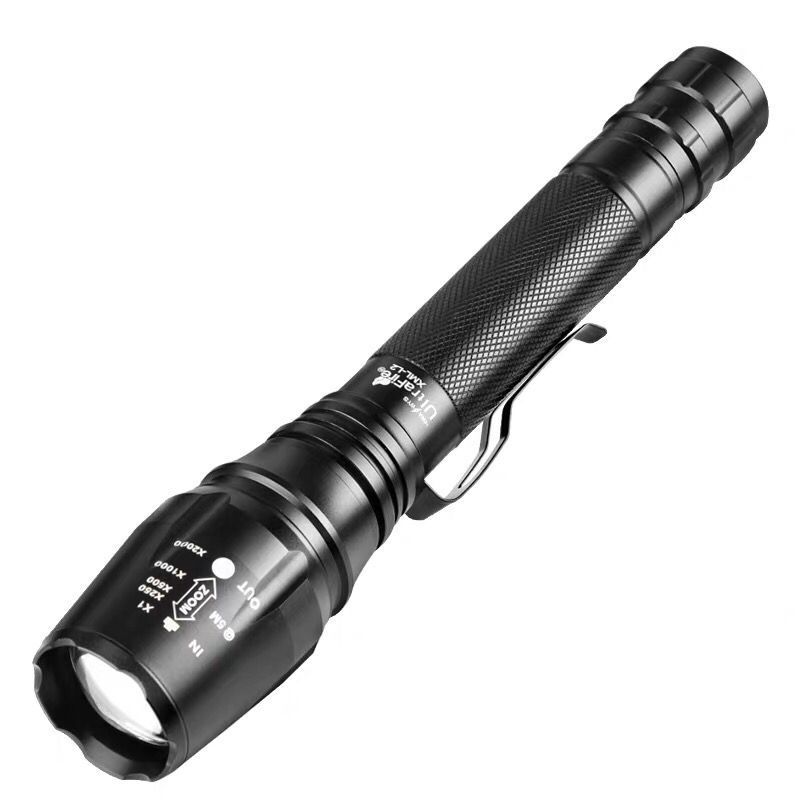 Strong light flashlight USB Direct charging zoom super bright long