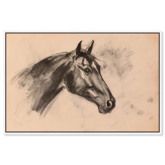 Strong side Canvas Farm Animals Art by Art Remedy, White Frame, 36 x 24