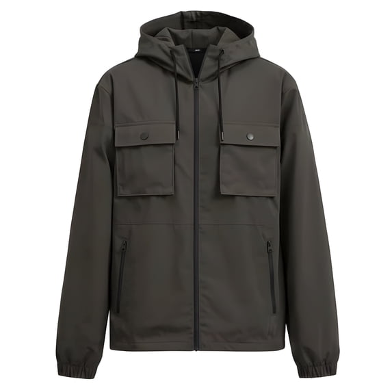 StrongEnough Track Jacket for Men, Stylish Lightweight Jacket with Breathable Technology, 100% Polyester Fabric with Cotton-Like Feel