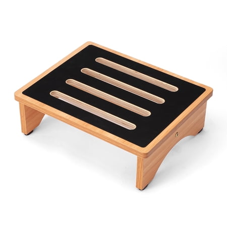 StrongTek 5" Wooden Step Stool, 440lb Capacity, Anti-Slip Design, Portable Bedside & Shower Steps for Seniors