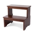 thumbnail image 1 of StrongTek Bamboo Two-Step Stool, 350 lbs Capacity, Anti-Slip Bottom, Portable for Kitchen, Bathroom, Bedside, 1 of 7