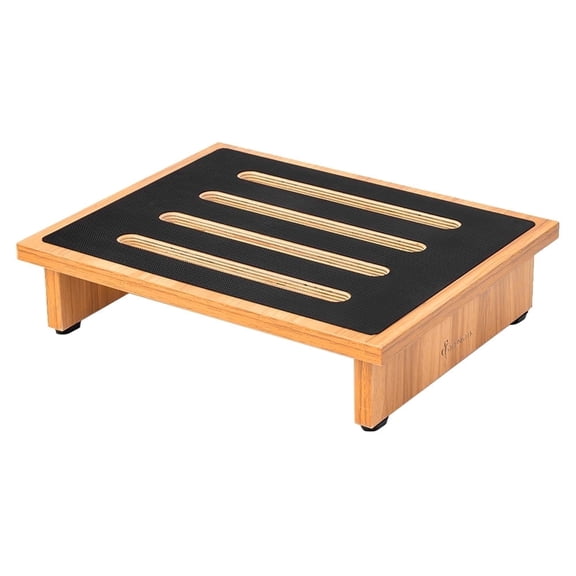 StrongTek One Step Stool for Adults, Sturdy Wooden Riser with Non-Slip Rubber Top, 440 lb Capacity