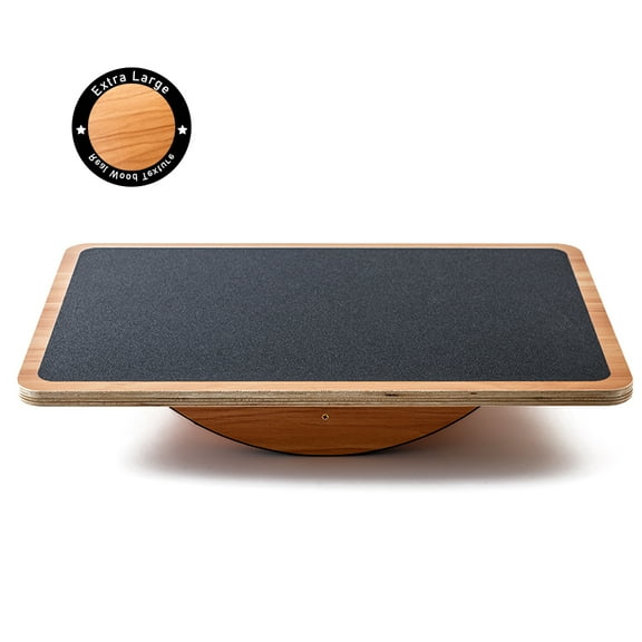 StrongTek Professional Extra Large Wooden Balance Board, Rocker Board, Balancing Accessory