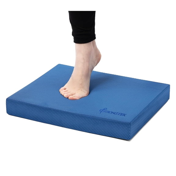 StrongTek Balance Pad, 15.8 x 13 x 2 in, High-Density Tpe Foam, Non-Slip, Water-Resistant, Blue