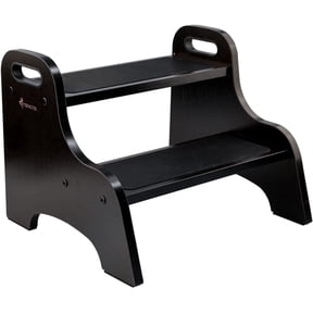 StrongTek Wood 2 Step Stool for Kids with Non-Slip Stepping Surface, Portable Handles, Multipurpose Heavy-Duty Support 300lbs