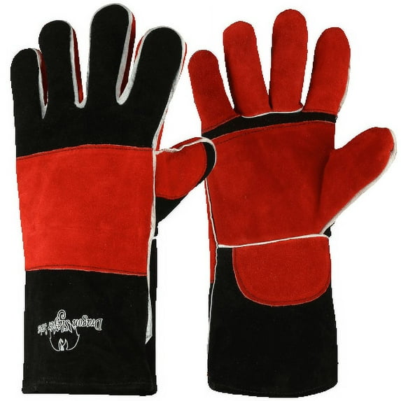 Strongarm Kevlar Welding Gloves, Heat Resistant Leather for Stick, MIG, TIG, Forge, BBQ, Grill, Fireplace