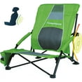 thumbnail image 1 of Strongback Low Gravity Beach Chair with Lumbar Back Support, Folding Lime Green, 1 of 8