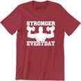 thumbnail image 1 of Stronger Everyday Men Weight Lifting Gym Training Bodybuilding T-Shirt, 1 of 4