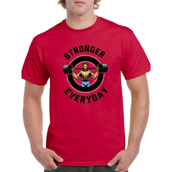 Stronger Everyday T-Shirt Men -Smartprints Designs, Male 5X-Large
