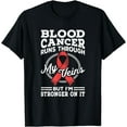 thumbnail image 1 of Stronger On It Blood Cancer Awareness Blood Cancer Ribbon T-Shirt, 1 of 4