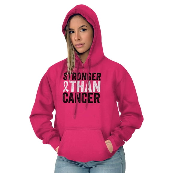 Stronger Than Breast Cancer Warrior Hoodie Sweatshirt Women Brisco Brands S