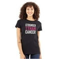 thumbnail image 1 of Stronger Than Breast Cancer Warrior Womens Fitted Plus Size Graphic Tee Brisco Brands 2X, 1 of 5