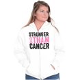thumbnail image 1 of Stronger Than Breast Cancer Warrior Zip Hoodie Sweatshirt Women Brisco Brands M, 1 of 6