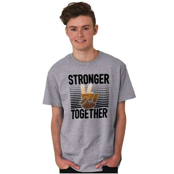 Stronger Together Peace Sign Equality Men's Graphic T Shirt Tees Brisco Brands L